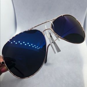Blue Lens Aviator Glasses 👓